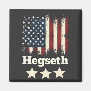 Hegseth Trump Administration American Flag Magnet