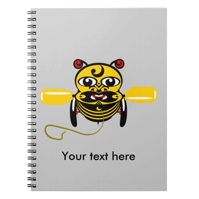 Hei Tiki Bee Toy Kiwiana Notebook (Front)