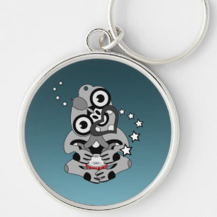 Hei Tiki New Zealand Drum Maori design Key Ring
