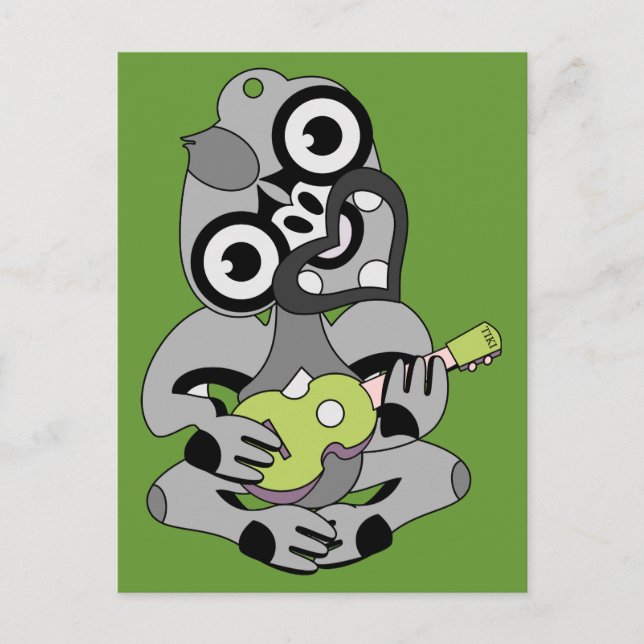 Hei Tiki Ukulele Aotearoa Postcard (Front)