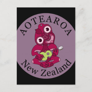Hei Tiki Ukulele Aotearoa Postcard