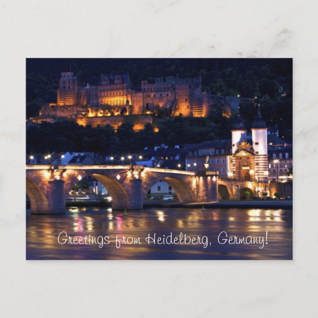 Heidelberg at Night Postcard (Front)