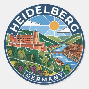 Heidelberg Castle Germany Classic Round Sticker