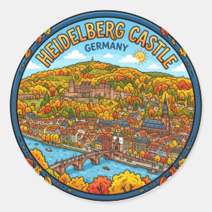 Heidelberg Castle Germany Classic Round Sticker