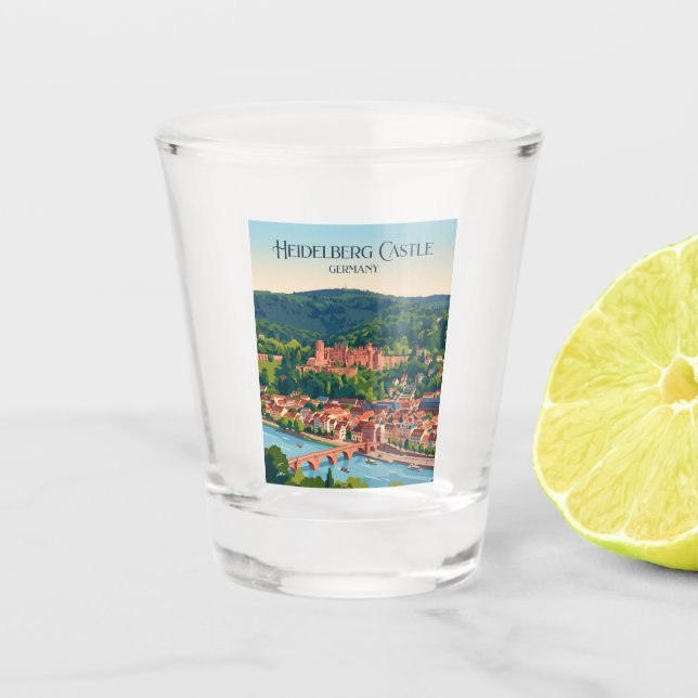 Heidelberg Castle Germany Shot Glass (Front)