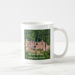 Heidelberg Castle In German & German Saying Coffee Mug