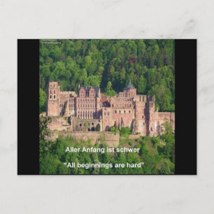 Heidelberg Castle In German & German Saying Postcard