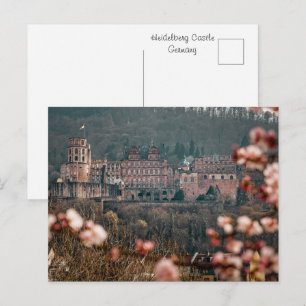 Heidelberg Castle Spring Romantic Germany Postcard