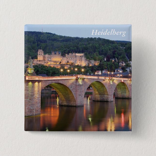 Heidelberg evening 15 cm square badge (Front)
