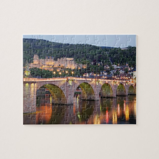 Heidelberg evening scenic jigsaw puzzle (Horizontal)
