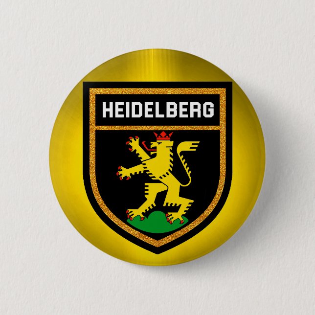 Heidelberg Flag 6 Cm Round Badge (Front)