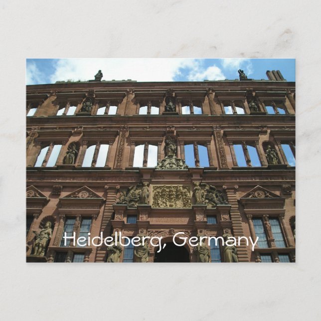 Heidelberg Germany Castle Architecture close up Postcard (Front)