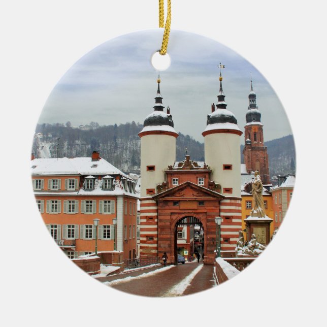 Heidelberg, Germany Ceramic Tree Decoration (Front)