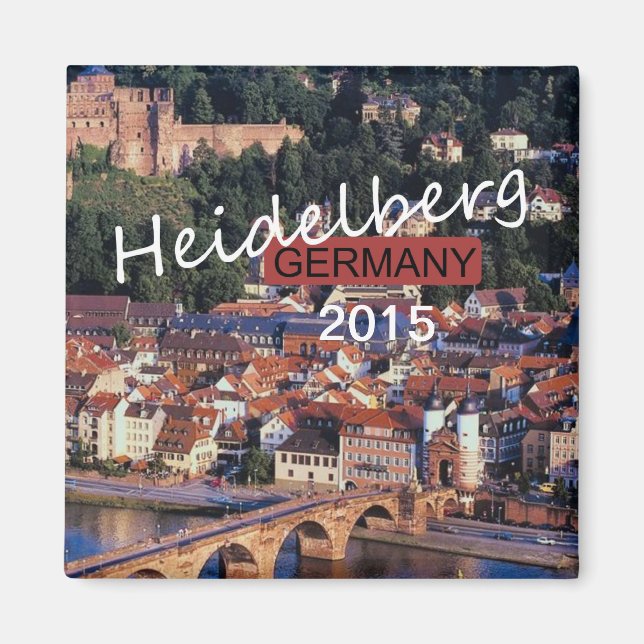 Heidelberg Germany Souvenir Magnet Change Year (Front)
