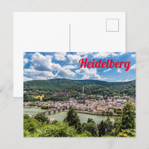Heidelberg Neckar Panorama Germany Postcard