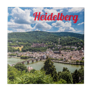 Heidelberg Neckar Panorama Germany Tile