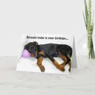 Heidi and Ball Birthday Card