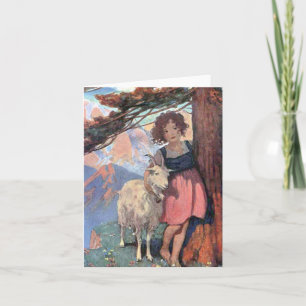 Heidi and Goat Classic Children's Storybook Tale Card