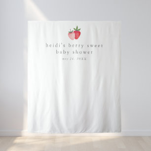 HEIDI Berry Sweet Strawberry Baby Shower Backdrop Tapestry