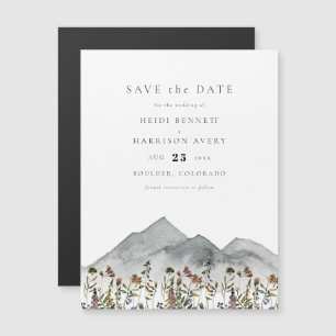 HEIDI Boho Mountain Wildflower Save Date Magnet