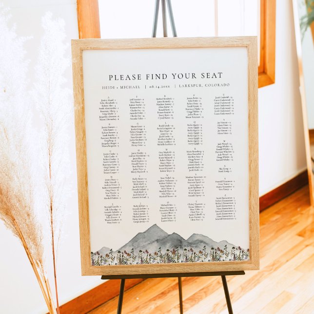 HEIDI Boho Mountain Wildflower Seating Chart (Creator Uploaded)