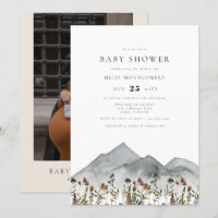 HEIDI Boho Watercolor Mountain Wildflower Baby