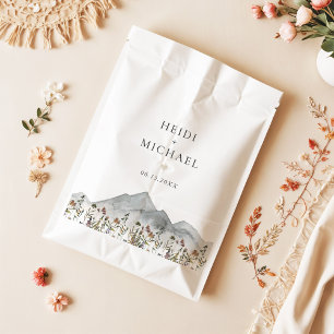 HEIDI Muted Tone Boho Wildflower Wedding Favour Bags