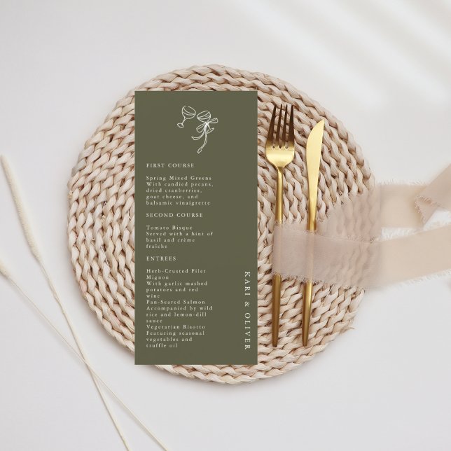 HEIDI Olive Green Wedding Invitation (Creator Uploaded)