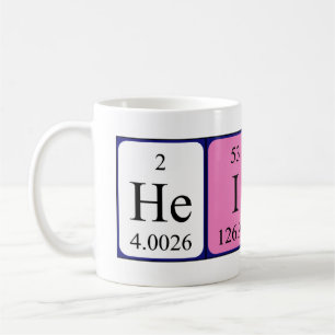 Heidi periodic table name mug