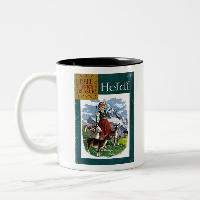 Heidi - Retro Comics  - Fantasy - Retro Comics Two-Tone Coffee Mug (Left)