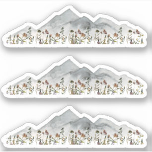 HEIDI Watercolor Mountains & Colourful Wildflowers