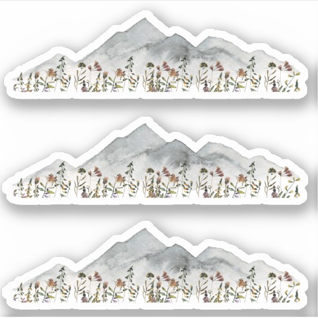 HEIDI Watercolor Mountains & Colourful Wildflowers (Front)