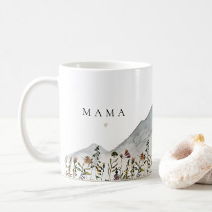 HEIDI Watercolor Wildflower Mountain Mama Coffee Mug