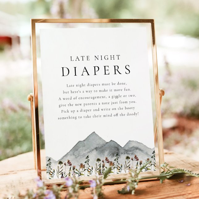 HEIDI Wildflower Mountain Late Night Diapers Baby Poster (Creator Uploaded)
