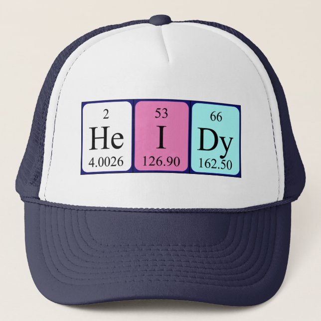 Heidy periodic table name hat (Front)
