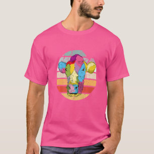Heifer Cow Colourful Vintage Cow Farmer Farm T-Shirt