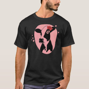 Heifer cow with flower Cattle T-Shirt