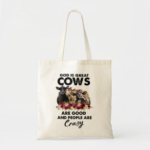 Heifer Gang God Is Great Cows Are Good And People Tote Bag