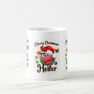 heifer mooey Christmas cow farmer gift Coffee Mug