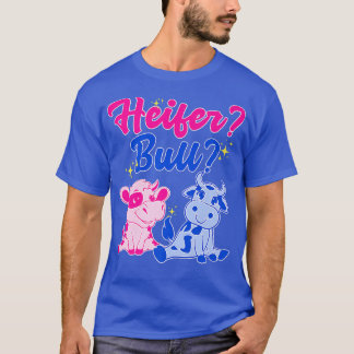 Heifer or Bull Gender Reveal Cow  T-Shirt