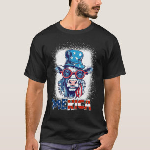 Heifer Patriotic Cow 4th of July Fireworks Moorica T-Shirt