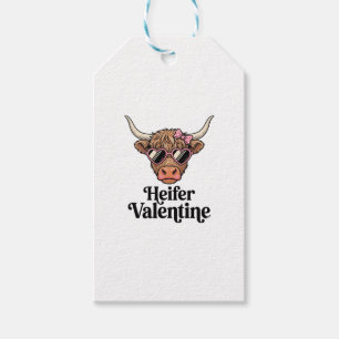 Heifer Valentine Highland Cow Vintage Design_1 Gift Tags