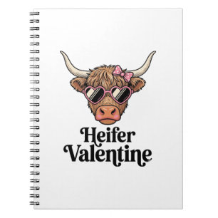 Heifer Valentine Highland Cow Vintage Design_1 Notebook