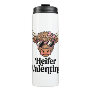 Heifer Valentine Highland Cow Vintage Design_1 Thermal Tumbler
