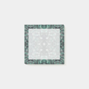 Heights Dark Green Abstract Watercolor Art Post-it Notes