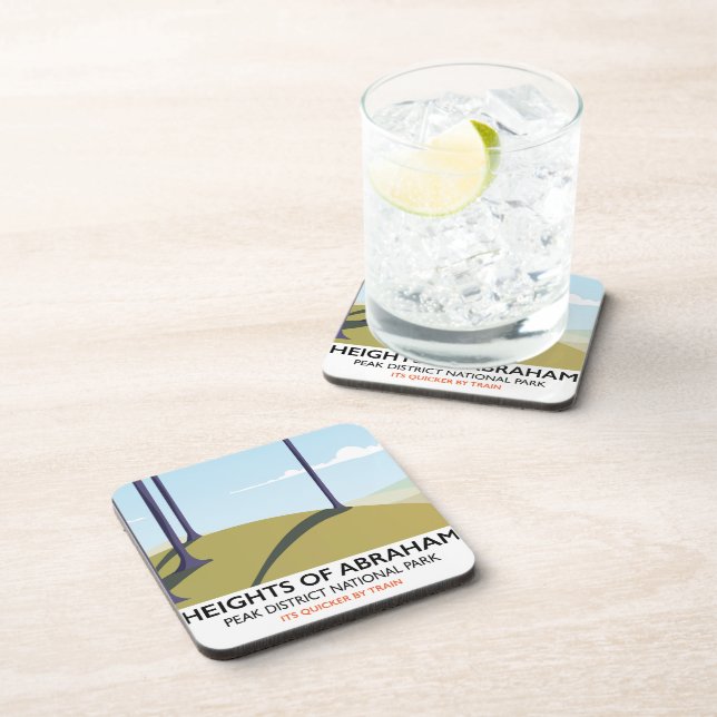 Heights of Abraham Peak District Rail poster Coaster (Right Side)