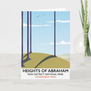 Heights of Abraham Peak District Rail poster Holiday Card
