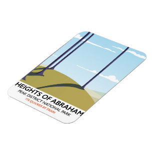 Heights of Abraham Peak District Rail poster Magnet