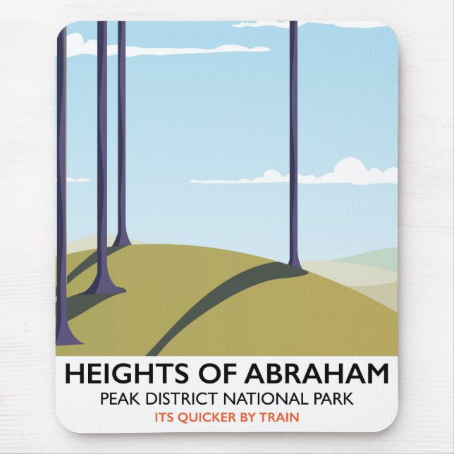 Heights of Abraham Peak District Rail poster Mouse Mat (Front)