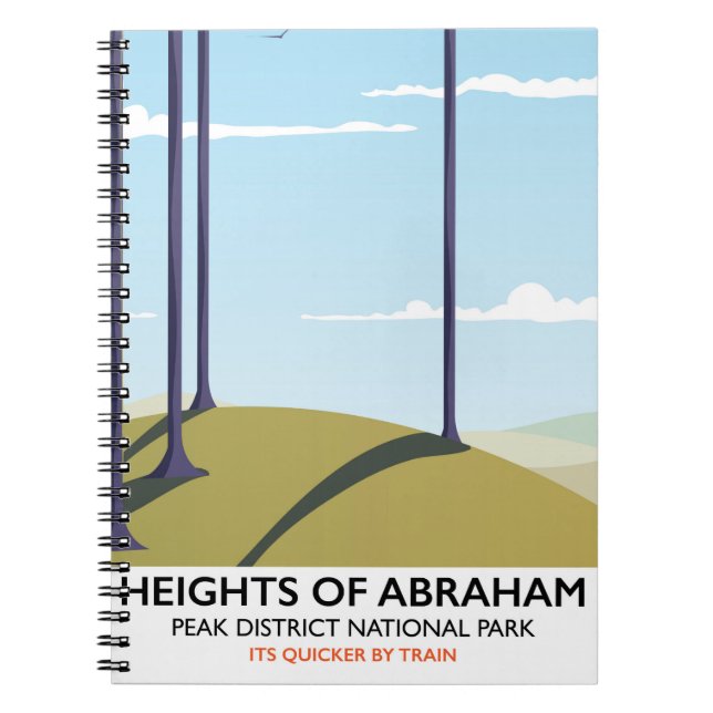 Heights of Abraham Peak District Rail poster Notebook (Front)